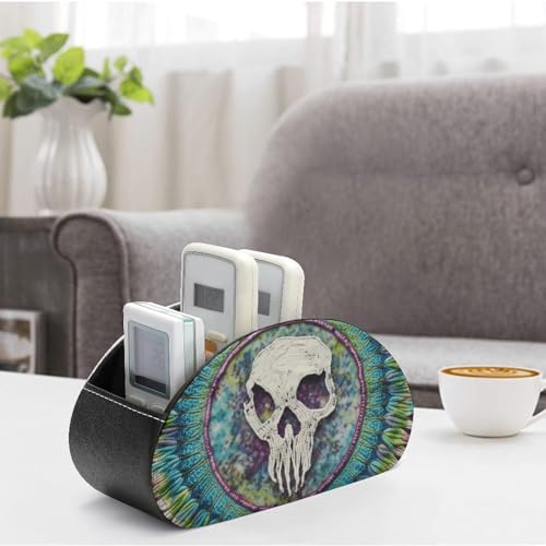 Support de télécommande imprimé tête de mort tie-dye - Organisateur de bureau
