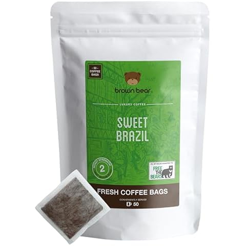 Brown Bear Sweet Brazil Medium Roast Coffee Bags Cover