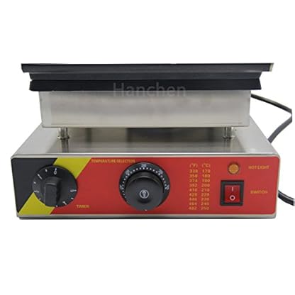 Hanchen NP-506 6 Waffelbackmaschine für gewerbliche Waffeleisen, elektrisch, mit Antihaftbeschichtung, 110 V / 220 V (rechteckig) – Bild 5