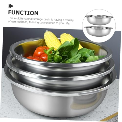 Bowl de acero inoxidable para mezclar 2 piezas miniatura 4