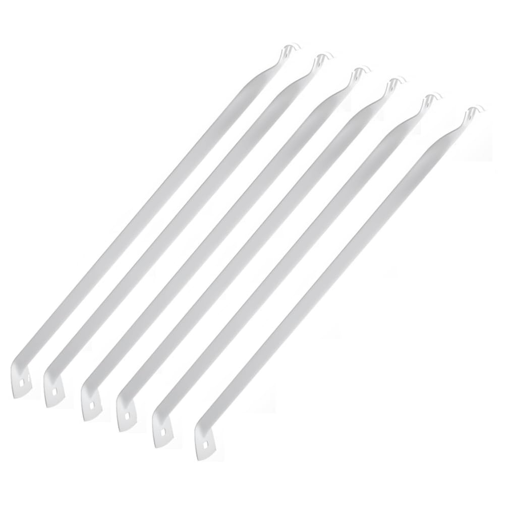 Littimoon 6 Pcs 12Inch Support Brackets for Wire Shelving Wire Shelf Brackets Closet Shelf Brackets with Anchors and Pins