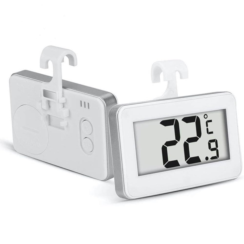 Thermomètre et hygromètre domestique polyvalent, numérique LCD, for chambre à coucher, sous-sol, stockage au froid, réfrigérateur, thermomètre (Color : With Humidity Black)
