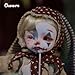 Oueneifs Jokerbjd 1/6 Bjd Doll Halloween Clown Style Party Circus Performer Half Mask Ball Jointed Dolls Resin Toys for 15+ Year Old
