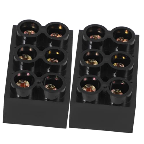 OSOLADY 2piezas Bloque De Puente De Terminales Posiciones Aislado Para Instalaciones Eléctricas Duradero