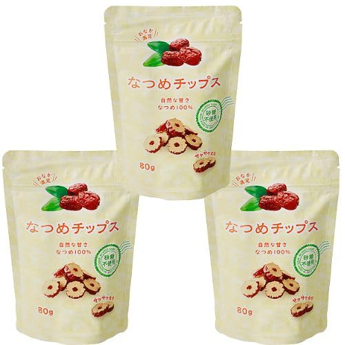 Amazon.co.jp: 神戸物産 なつめチップス 80g×3袋セット【砂糖不