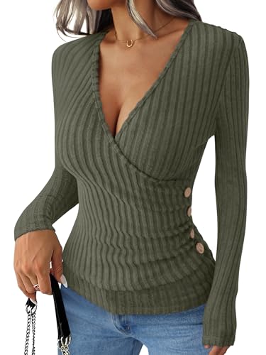 ANRABESS Long Sleeve Shirts for Women Sexy Sweater...