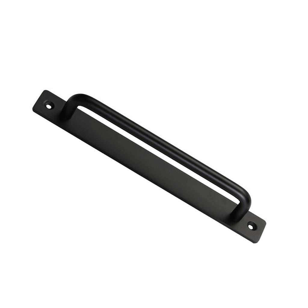 Poignée de porte en aluminium noir 210mm pour porte de grange coulissante