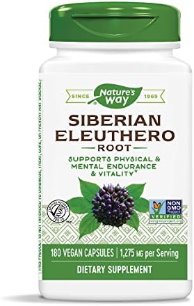 Nature's Way Premium Herbal Siberian Eleuthero, 1,275 mg per serving, 180 VCaps