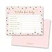 48 Cnt Gold Glitter Graphic Dots Pink Baby Wishes Card