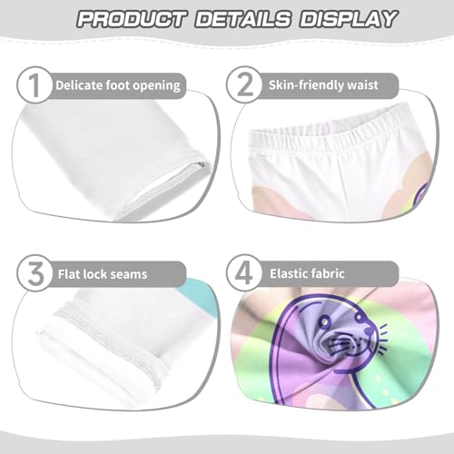 Colorful Cartoon Seal Girls Casual Leggings for Kids Printed Long Pant Bottoms Stretch and Soft3