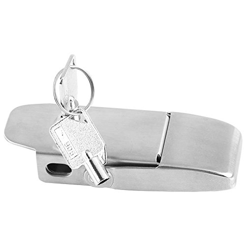 Dingchi Stainless Steel Spring Toggle Latch Hasp Clamp Cabinet Locking Tool Hardware With Two Keys,Hasp Lock - Twist Knob Keyed Locking Hasp For Small Doors, Cabinets And More #TOP1