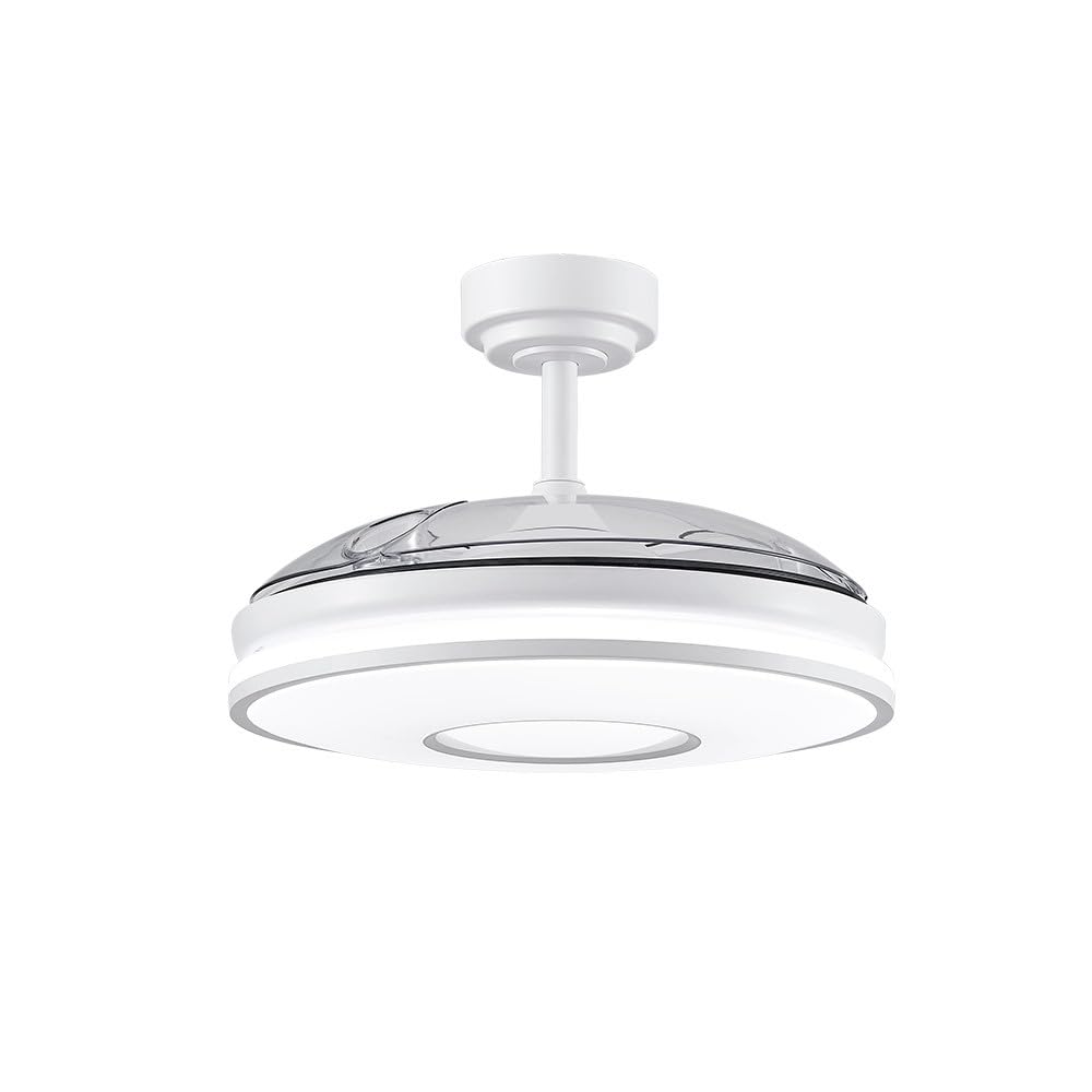 FABRILAMP TODOLAMPARA - VENTILADOR DE TECHO LUZ LED DC DANI BLANCO ASPAS DESPLEGABLES 108D 6 VELOCIDADES REMOTO+TEMPORIZA+MEMORIA
