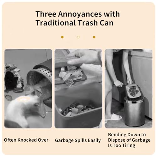 Image of Hanging Trash Can for Kitchen Cabinet Door,2.64 Gallon Collapsible Trash Can,Made of Premium TPR and PP,Ideal for Kitchen and Bathroom, or as A Rv Trash Can and Camping Trash Can