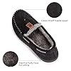 VeraCosy Men's Classic Moccasin Slippers Soft Faux Suede Memory Foam Closed-back Indoor House Shoes Black, 11 UK #3