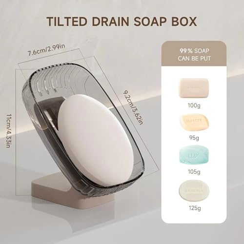 Image of Heel Soap Dish Holder | Self-Draining Soap Stand for Bathroom & Kitchen Sink | Non-Slip Base, Rust-Free & Hygienic Soap Saver (2, Heel soap Dish)