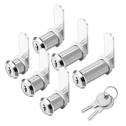 Image of RV Storage Locks, Camper Compartment Storage Door Locks with Keys, Cabinet Lock for RV Camper Travel Trailer, Drawer Cabinet Toolcart Storage, 1-3 /8 Inch 4 Locks with 8 Keyed Alike, Zinc Alloy