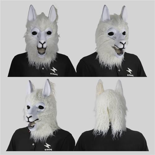 Masque de mouton avec mâchoire en mouvement pour costume