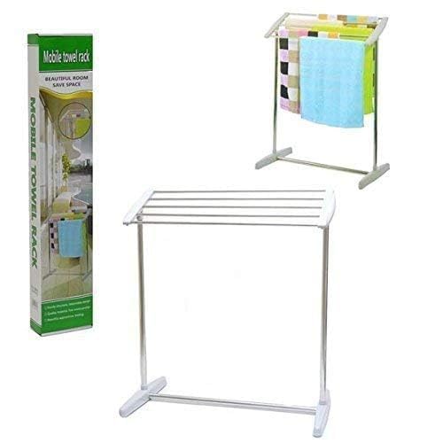 LACTOS-Premium-Adjustable-Stainless-Steel-Portable-Double-Pole-Telescopic-Clothes-Rack-|-Foldable-Single-Clothes-and-Garment-Hanging-Rack-|-Laundry-Drying-Stand-with-Wheels-for-Indoor (B0D9Q6FSDH) Amazon Price History, Amazon Price Tracker