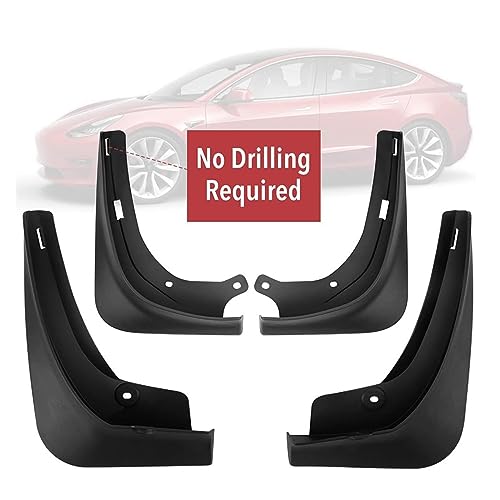 Garde-boue Tesla Model 3 en ABS carbone kit complet protection roues - 2