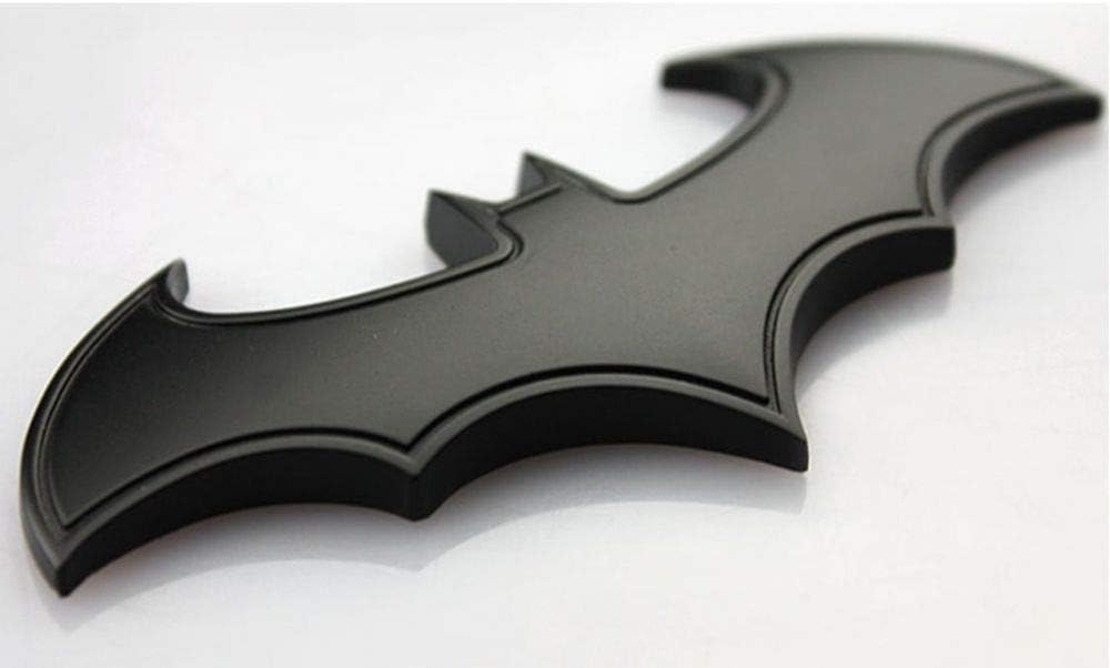 Metallic car sticker bat shape black color