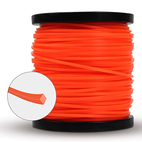 Image of Viabrico .095 inch Weed Eater String, Square Orange Heavy Duty String Trimmer Line, Weed Wacker String Universal Commercial Grade, Premium Nylon Weedeater Line 0.095 inch x 1.7LB, 330Foot