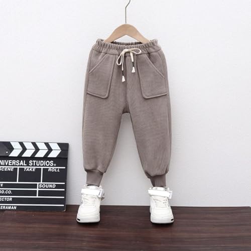 Kids Boys Girls Casual Corduroy Pants Toddler Autumn Winter Warm Thick Fleece Trousers Winter School Uniforms for2