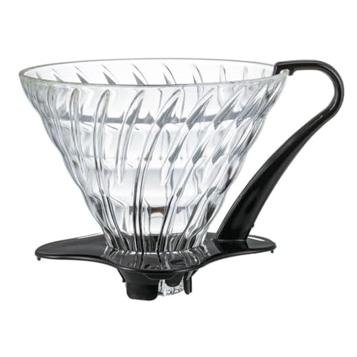 HARIO Glass Coffee Dripper V60 03 - Black, Durchsichtig