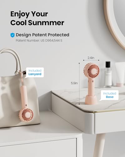Gaiatop-Mini-Portable-Fan-Powerful-Handheld-Fan-Cute-Design-3-Speed-Personal-Small-Desk-Fan-with-Base-Lightweight-Makeup-USB-Rechargeable-Fan-for-Stylish-Girl-Women-Travel-Indoor-Outdoor-Pink