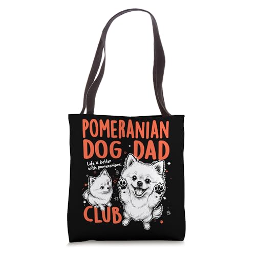Bolsa Tote para Papá Día del Padre Pomeranian Dog miniatura 1