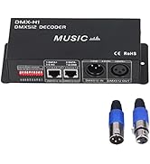 DMX Decorder, Contrôleur de Décodeur LED DMX 512, Pilote 4 Canaux RGBW LED Strip Light DC12V-24V ...
