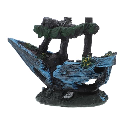 Sosoport 難破船の水槽の装飾 水槽装飾 水槽の装飾 - 水槽の装飾 水族館の皮魚用 水槽の装飾の隠れ家 魚の隠れ家のカボチャ 水族館の難破船 テラリウムの装飾 水族館の装飾洞窟 樹脂