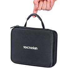 YOCTOSUN Storage Case for Magnifying Glasses, 7 x 9 x 2.7 inches Carrying Case with Handle for Hands Free Headband Lighted Magnifier, Great Travel Case for LED Head Magnifying Glass