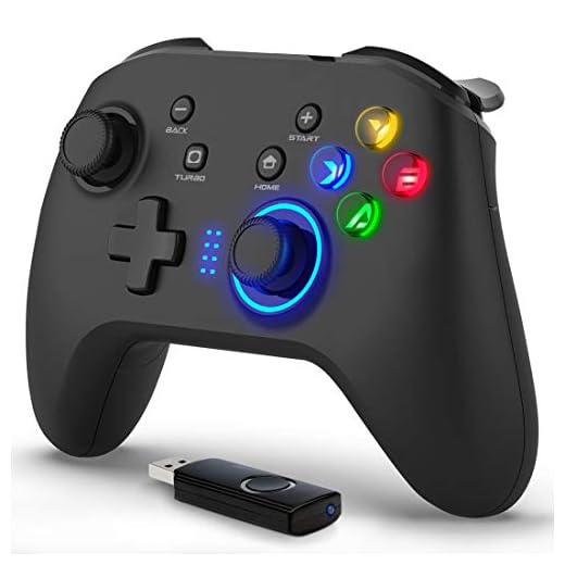 Forty4 Wireless Gaming Controller, Dual-Vibration Joystick Gamepad Computer Game Controller for PC Windows 7/8/10, PS3, Switch- Black