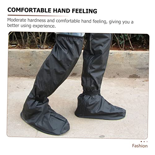 Cubrezapatos impermeables hasta la rodilla, resistentes al desgaste y antideslizantes, para ciclismo y actividades al aire libre miniatura 3