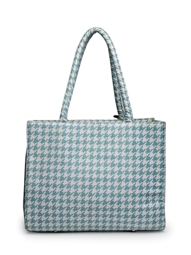 Image of ENSAC Women's Floral Print Tote Bag | Lightweight Handbag with Zipper Closure