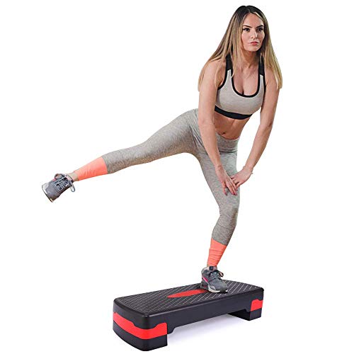 Fitness Aerobic Step with Risers Workout Equipment for Home Workouts Exercise Equipment Home Gym Fitness Accessories Workout Bench Gym Equipment for Home, Step Up Exercise Platform Adjustable
