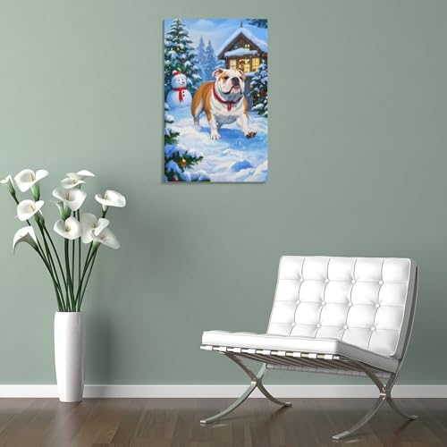 Tableau Bull-dog déco murale moderne impression toile 50x75cm - 5