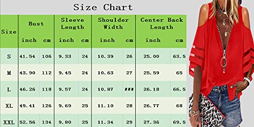 Cnkwei Womens Cold Shoulder V-Neck Blouses Zip Up Mesh Panel Loose Casual Shirts Golden Yellow #TOP3