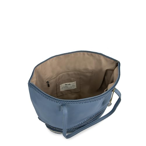 Image of The Sak Faye Tote Bag - Hand Crochet Women's Purse For Everyday & Travel - Handbag With Zipper Pocket & Shoulder Straps