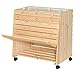 Produktbild Wagner GreenFAMILY - Mobiles Hochbeet - GreenBOX - Gr. XL - Nadelholz Natur FSC, 79 x 80 x 53/43 cm, 4 Rollen, 2 Feststeller, Stauraum-Klappe, inkl. Pflanztasche - 25014101