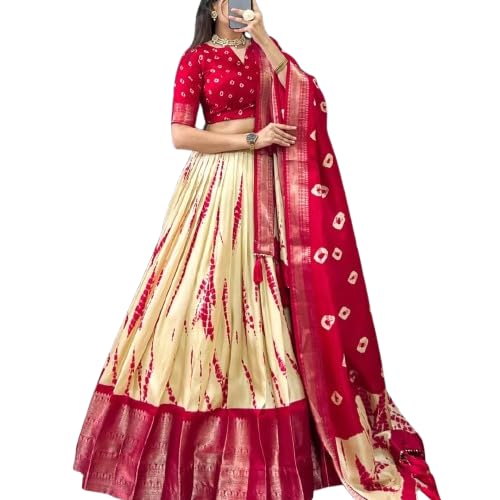 sarathybiz Women's Navratri Collection 2024 Dolla Silk Lehenga Choli Patola Print with Foil Work With Unstitched Blouse-picture-55
