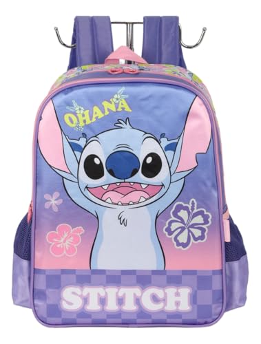 Mochila De Costas Escolar Infantil Disney Stitch Estampado