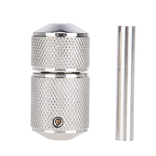 TARSHYRY Cartridge Tattoo Grip,25mm Self-Locking Anti-Skid Tattoo Handle, Tubes Self-lock Aluminum Alloy Tattoo Gun Grip,Anti-Impact Tattoo Machine Handle Tubes,Tattoo Supply Accessories(Silver)