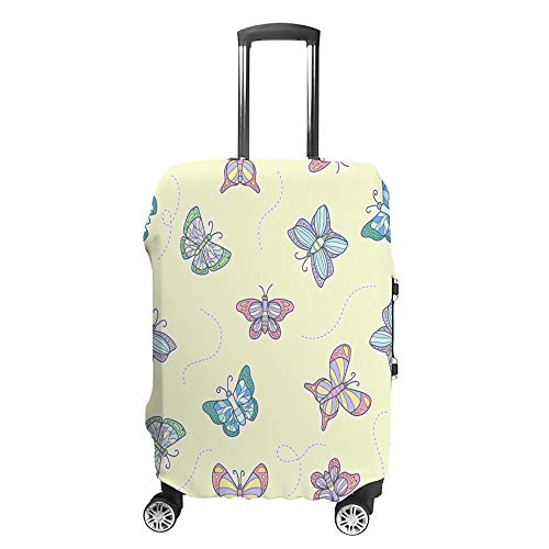 Housse de bagages de voyage lavable avec coque de protection anti-poussière motif papillon