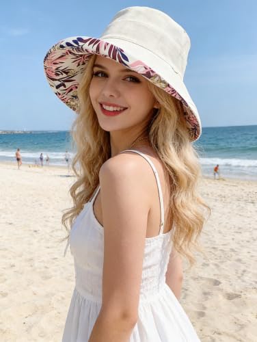 Sombrero de sol para mujer color beige talla M miniatura 5