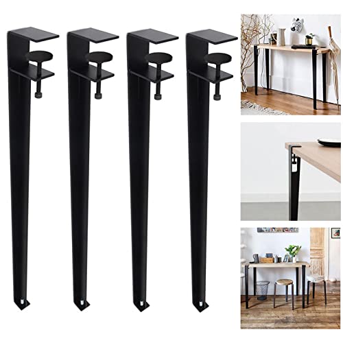 FPIGSHS Hairpin Legs, 4pcs tischbeine Metall F Form,Tischbeine aus eisenmaterial Wasserdicht und rostfrei, einstellbar, Gewichtskapazität 80kg, für Esstisch, Computertisch ( Color : A ) Cover