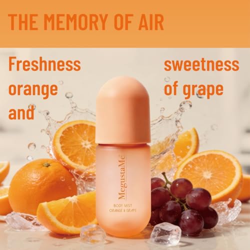 Image of Orange & Grape Body Spray for Women, Paraben & Phthalate Free, Vegan & Cruelty-Free Gentle Fragrance Mist, Quick Dry Non-Greasy Scent Spray, 3.38 fl oz