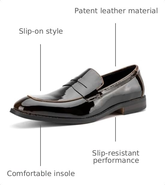 Image of JITAI Mens Velvet Loafers Dress Shoes Loafers for Men Tuxedo Suit Shoes