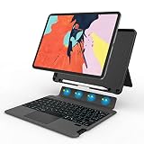 WIWU iPad Pro 12.9 Case with Keyboard for 6th-2022/ 5th-2021/4th-2020/3rd-2018, Bluetooth Magnetic D
