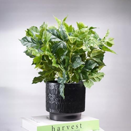 Best Artificial Hanging Plants for Your Home 21 Artificial English Ivy Plant in Black Decorative Planter, 35 cm H...